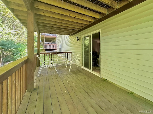 view of wooden terrace