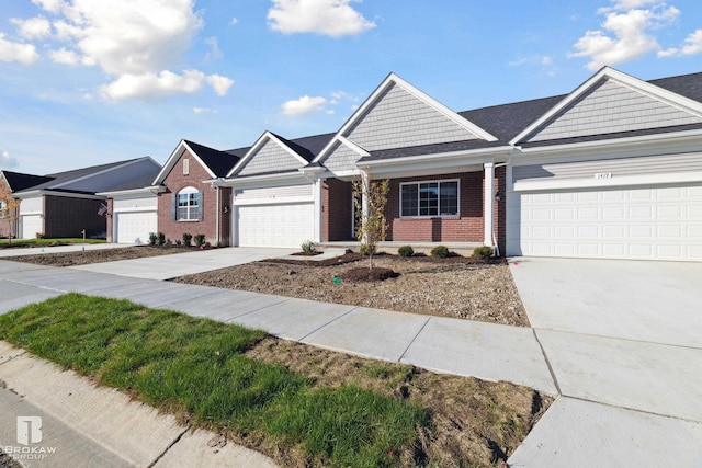 view of front facade with a garage