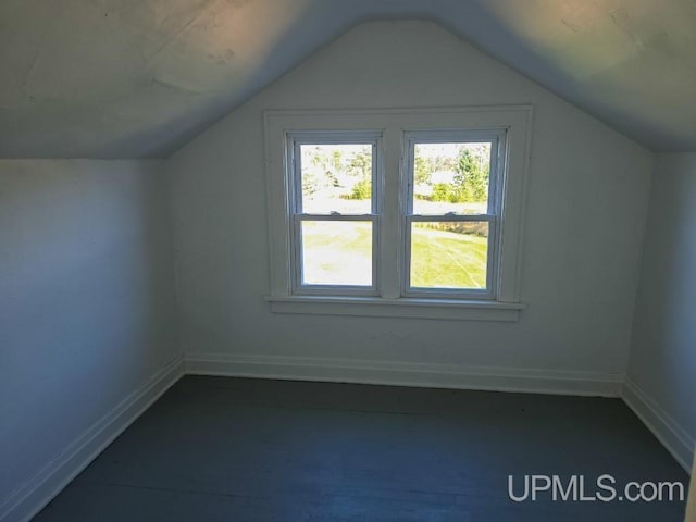 bonus room with lofted ceiling