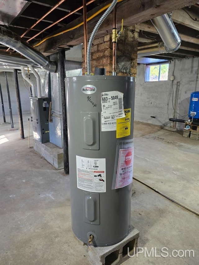 utilities featuring electric water heater