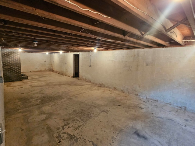 view of basement