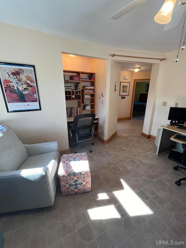 view of tiled living room