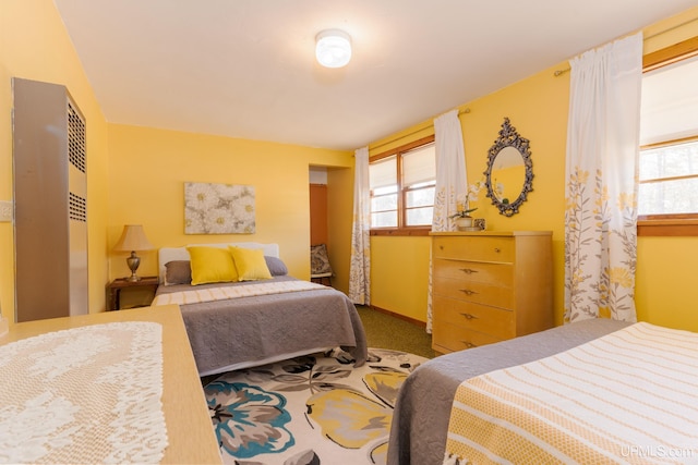 bedroom with carpet floors