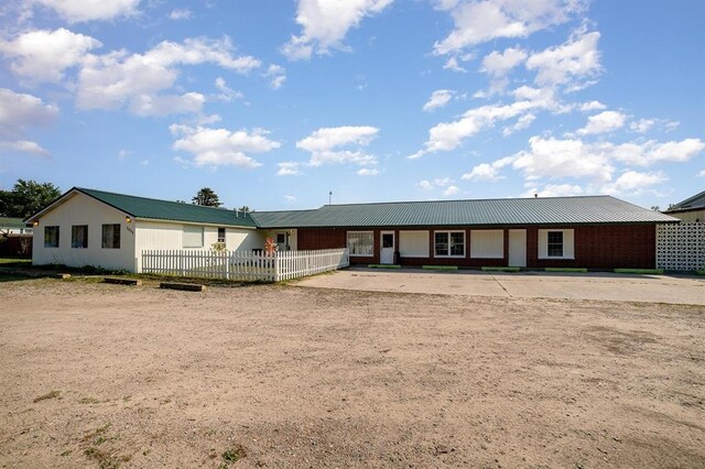 view of single story home