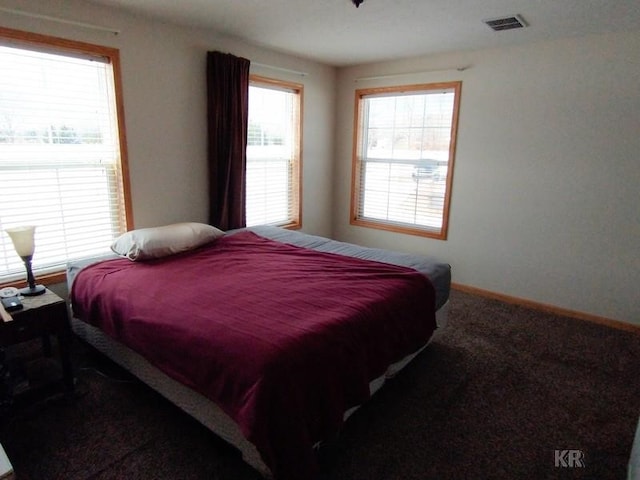 bedroom with carpet