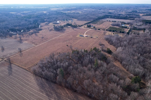 bird's eye view featuring a rural view