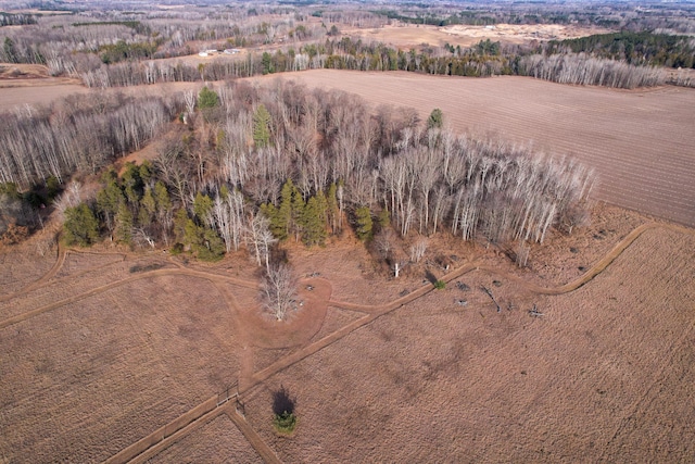 aerial view with a rural view