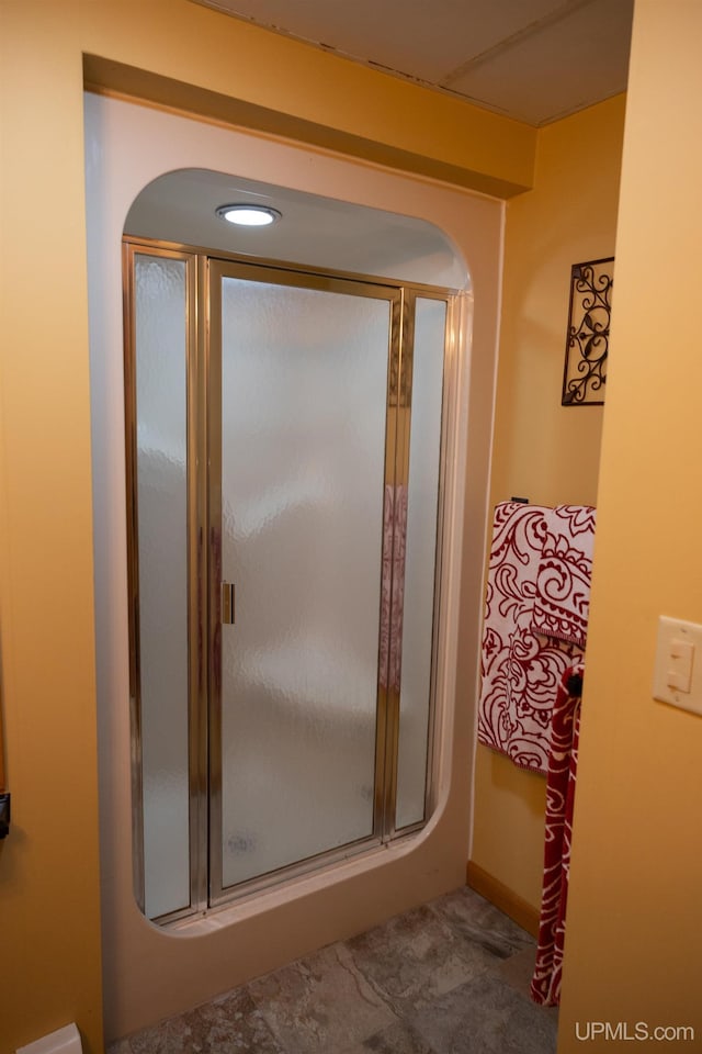 bathroom with walk in shower