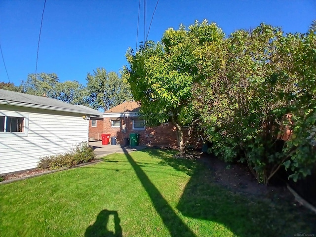 view of yard featuring a patio