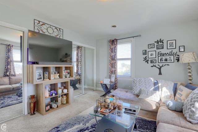 view of carpeted living room