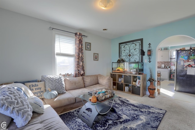 view of carpeted living room