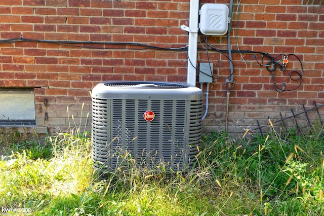 exterior details featuring central AC unit