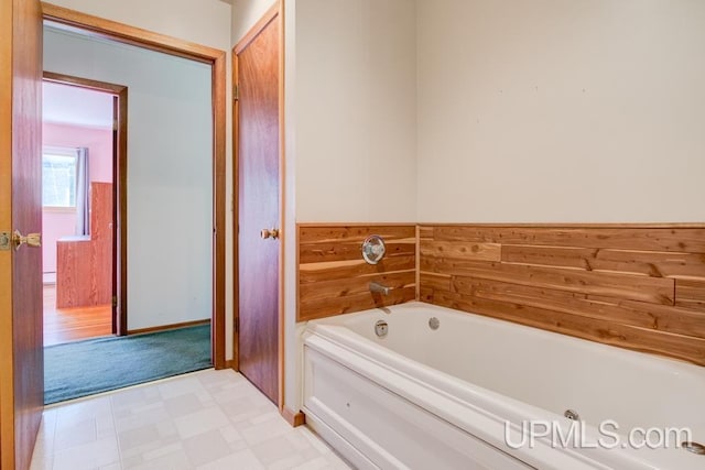 bathroom featuring a bathing tub