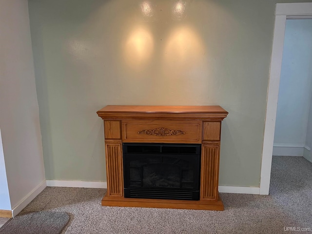 interior details with carpet flooring