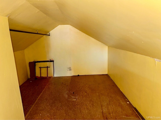 bonus room featuring vaulted ceiling