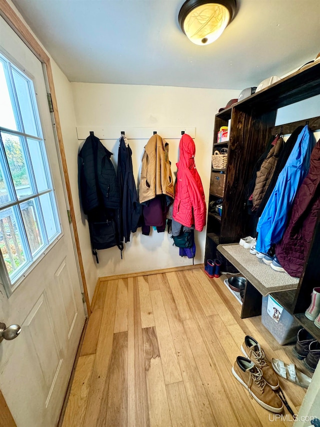 mudroom featuring hardwood / wood-style flooring