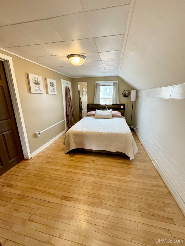 bedroom featuring light wood-type flooring