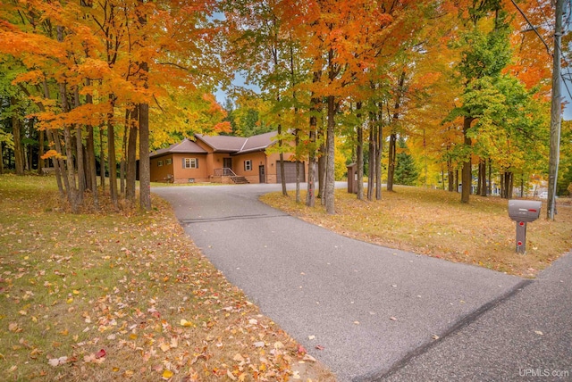 view of front facade featuring a garage