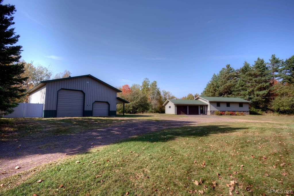 exterior space with a lawn