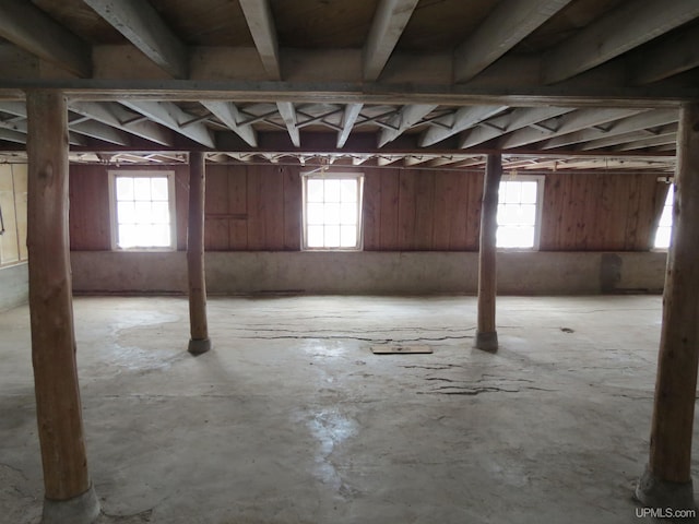 basement featuring a wealth of natural light