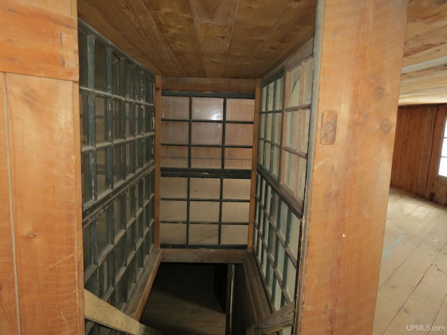 view of storm shelter