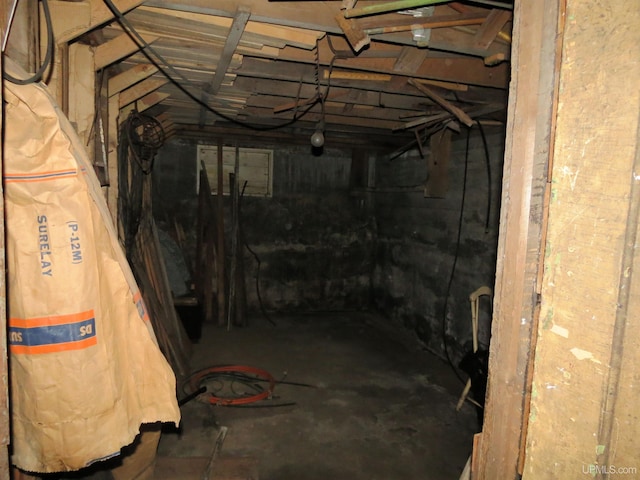 view of basement