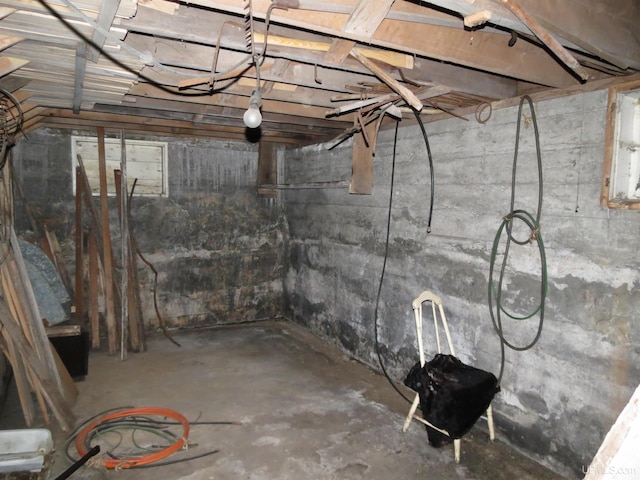 view of basement