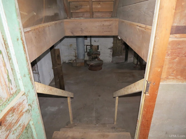 view of basement