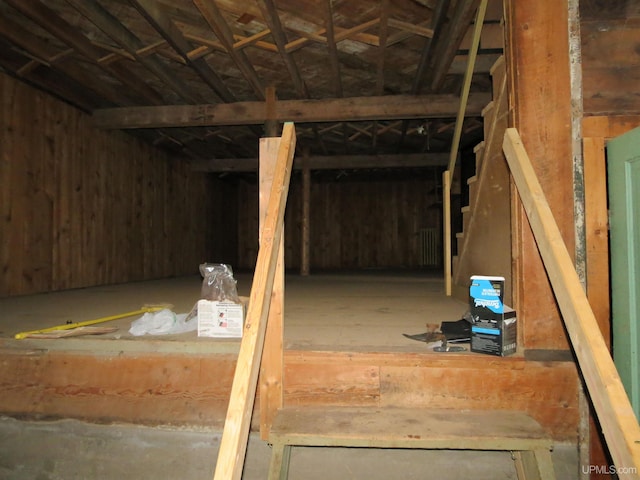 view of basement