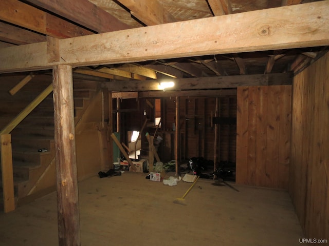 view of basement