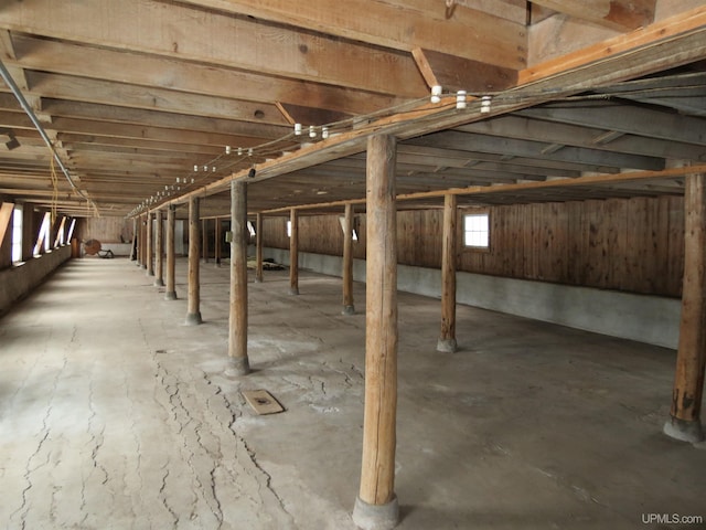 view of basement