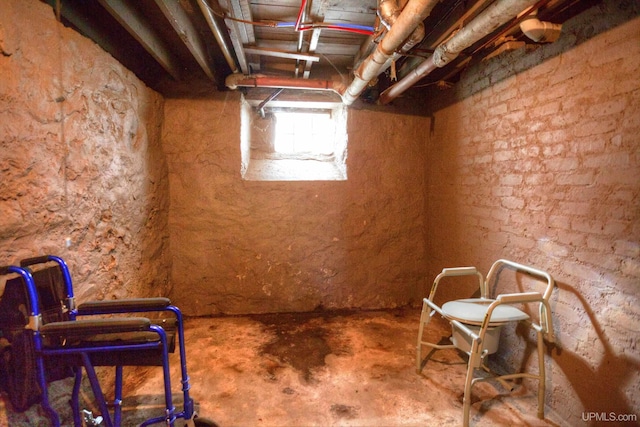 view of basement