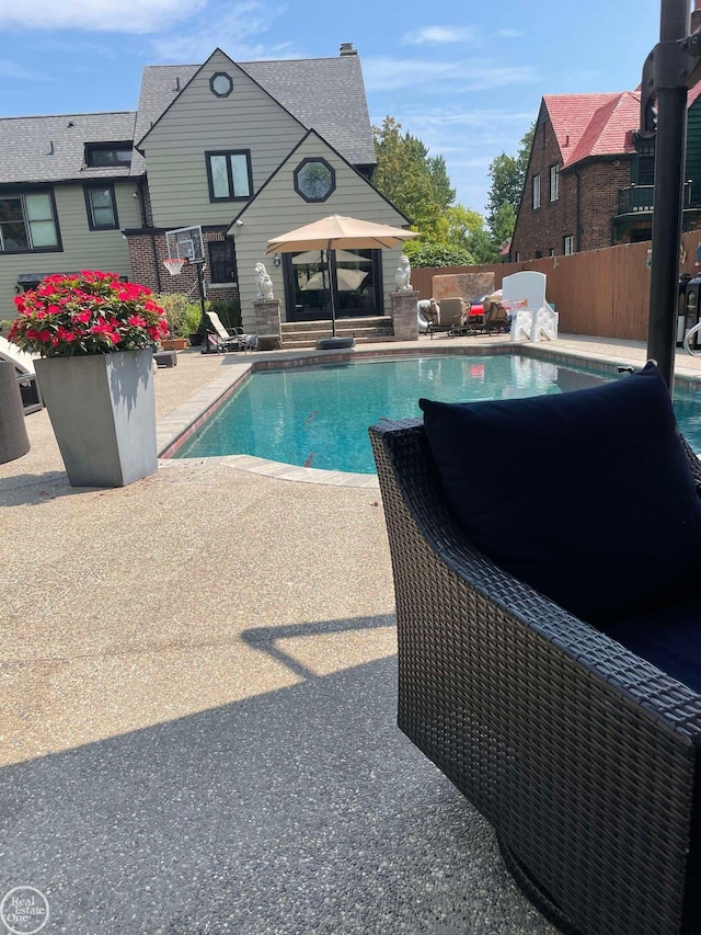 view of pool with a patio