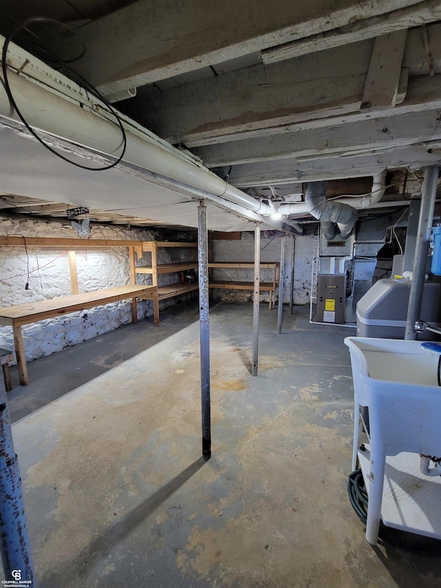 view of basement