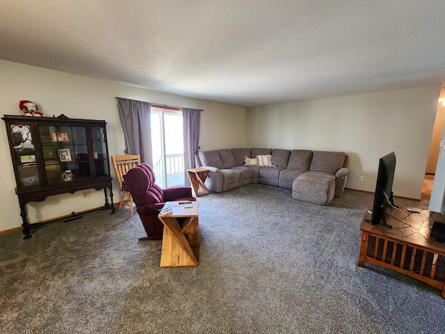 5206 Wolf Ln, Farwell, MI 48622 - carpeted living room featuring baseboards
