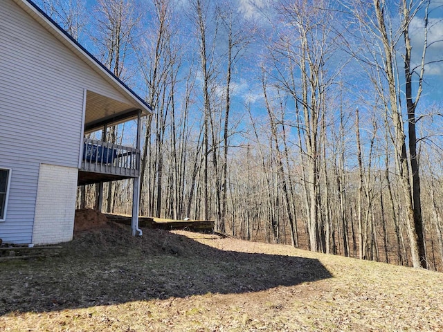 5206 Wolf Ln, Farwell, MI 48622 - view of yard featuring a wooden deck
