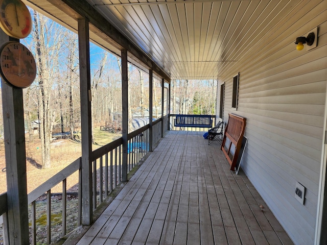 5206 Wolf Ln, Farwell, MI 48622 - view of wooden porch