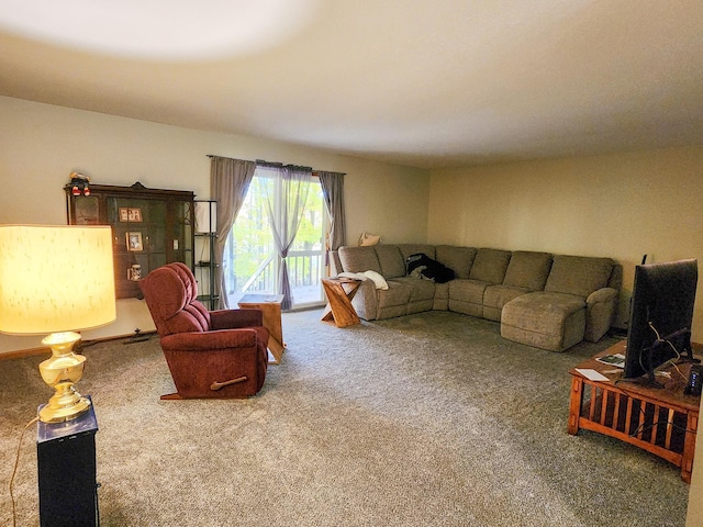 view of carpeted living room