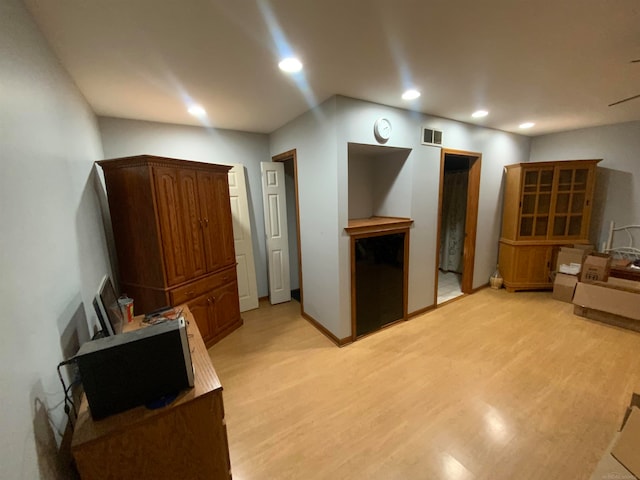 living room featuring light hardwood / wood-style floors