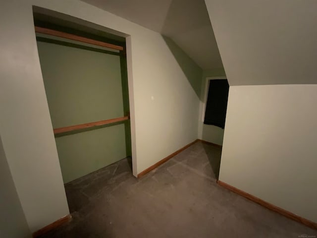 additional living space with carpet floors