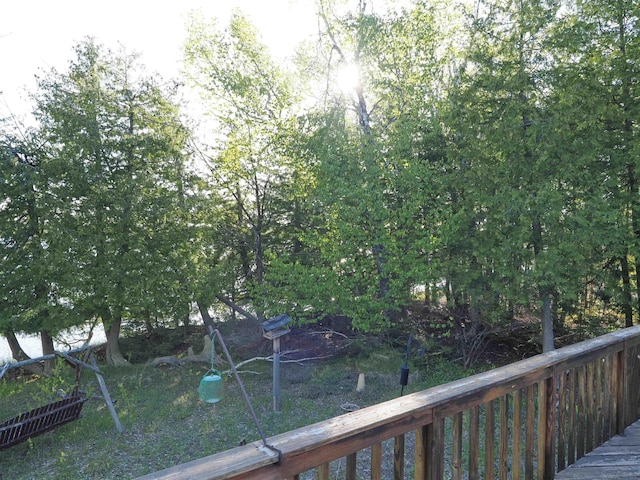 7502 Kauffman Blvd, Presque Isle, MI 49777 - view of wooden terrace