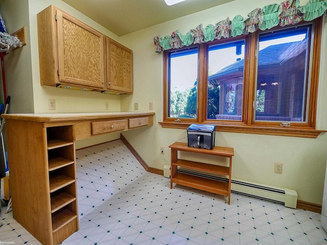 kitchen featuring baseboard heating