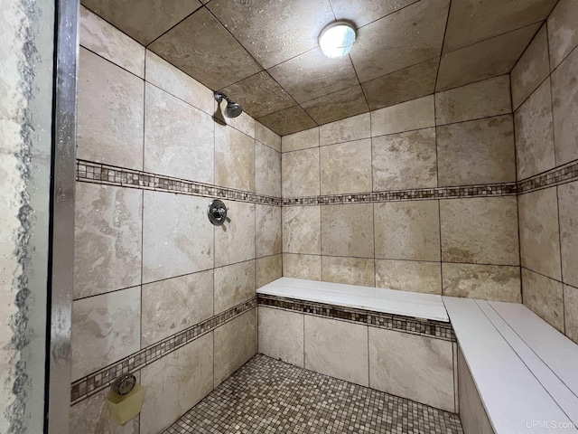full bathroom with a tile shower