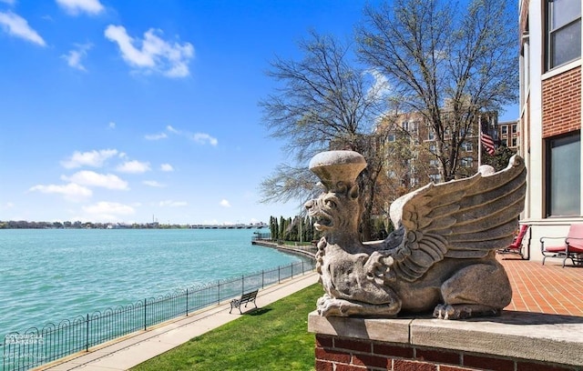 view of water feature