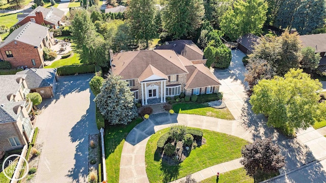 bird's eye view with a residential view