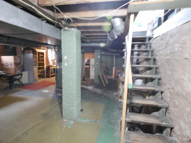 view of basement