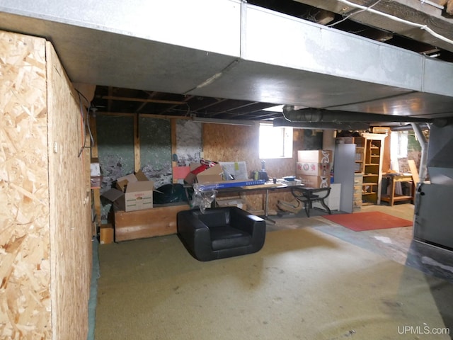 view of basement