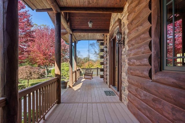 view of wooden terrace