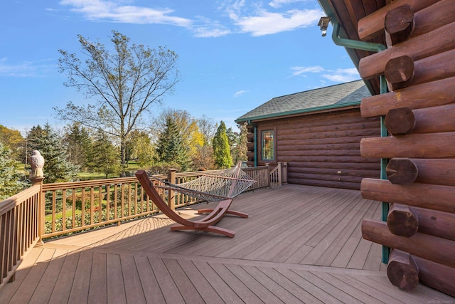 view of wooden terrace