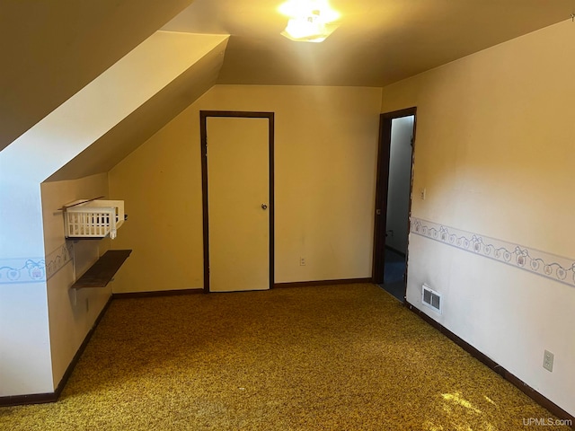 bonus room with lofted ceiling